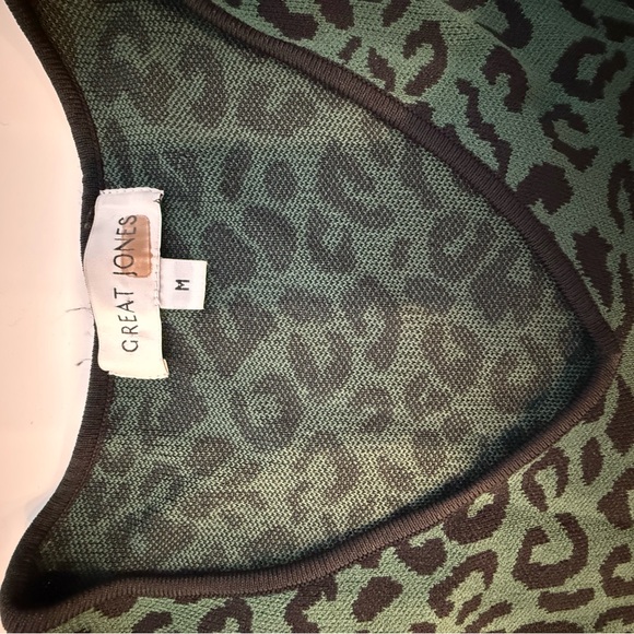Great Jones Forest Leopard Knit Dress- Size M - Picture 2 of 7